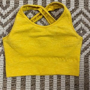 Yellow Alphalete Sports Bra
